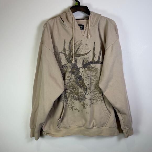 Mossy Oak Hoodie Mens XL Break Up Infinity elk Pullover Hood Hunting Lightweight - Picture 1 of 8
